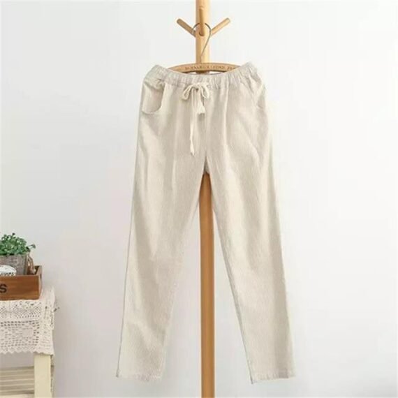 Striped Cotton Linen Pants  | Zen - Image 3