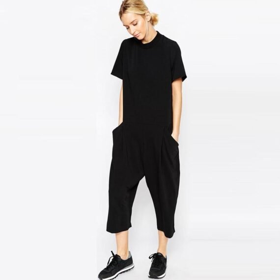 Black Casual Bib Overall - Image 2