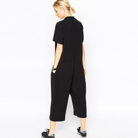 Black Casual Bib Overall - Image 3