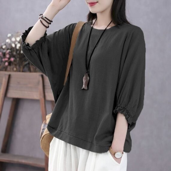 Hannah Lantern Sleeve Shirt - Image 3