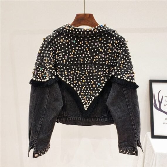 Vintage Studded Denim Jacket - Image 5