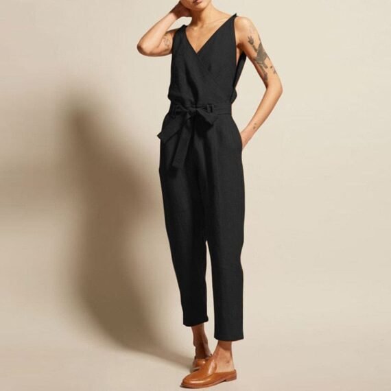 Casual Chic V Neck Sleeveless Overall - Image 9