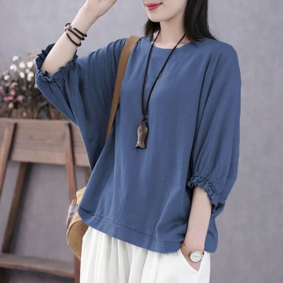 Hannah Lantern Sleeve Shirt - Image 6