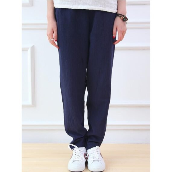 Cotton & Linen Pleated Pants | Zen - Image 3