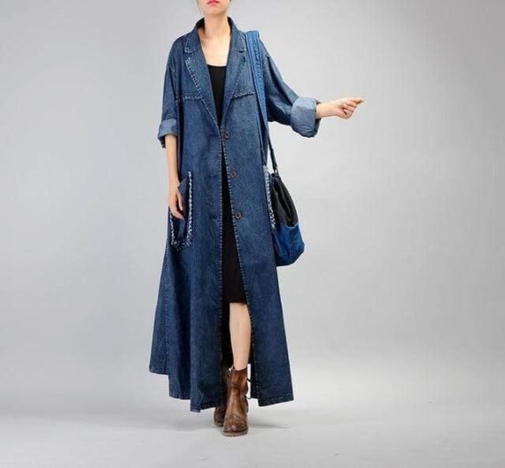 Grunge Denim Trench Coat | Nirvana - Image 2