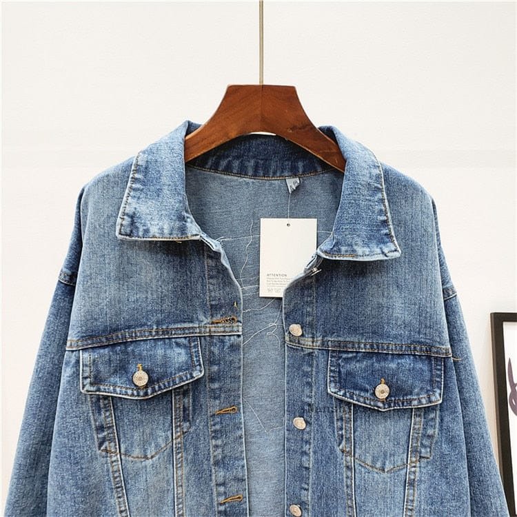 Boho Handmade Embroidered Denim Jacket - Image 5