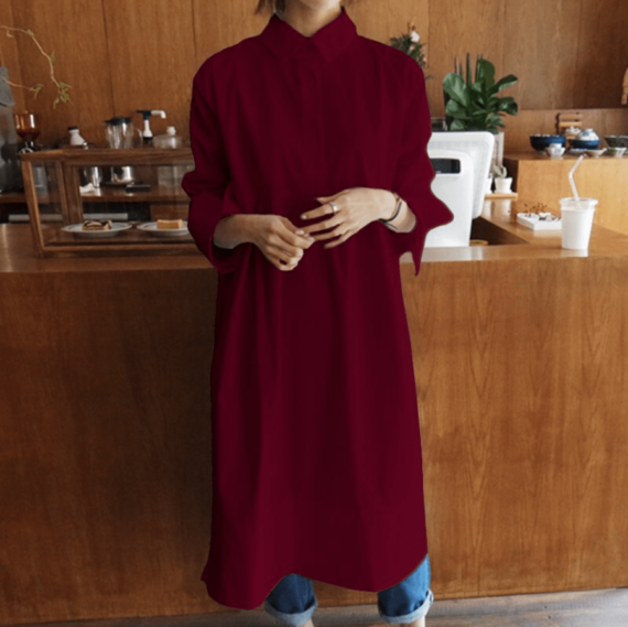 Plus Size Oversized Shirt Dress - Image 6