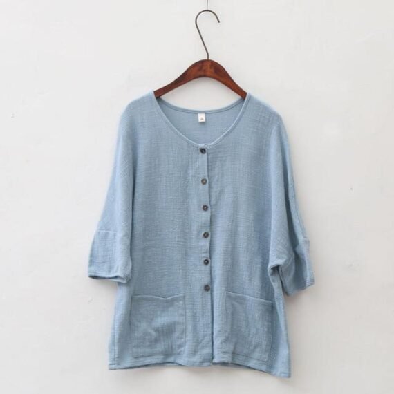 Short Sleeve Button Up Cardigan  | Zen - Image 4