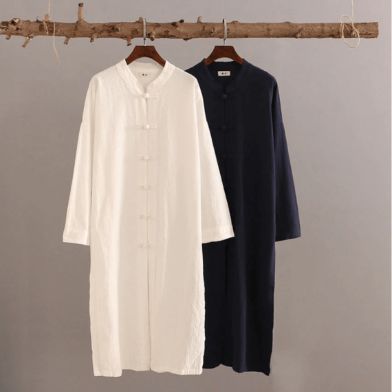 Cotton Linen Long Button Up Cardigan | Zen - Image 8