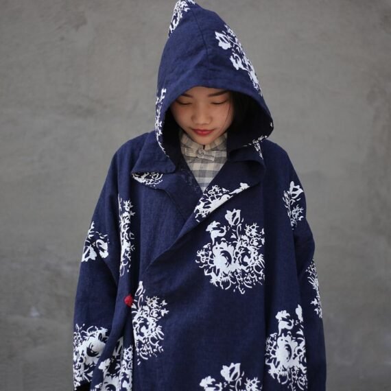 Dragon Empire Loose Hooded Linen Cardigan | Lotus - Image 2