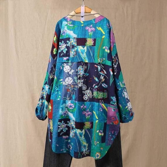 Hippie Peace Vibrant Floral Cardigan - Image 2