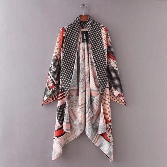 Floral Patchwork Print Kimono