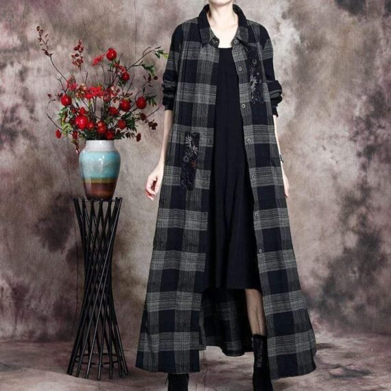 Mystery Girl Plaid Linen Shirt Dress | Nirvana