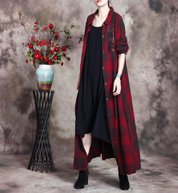 Mystery Girl Plaid Linen Shirt Dress | Nirvana - Image 5