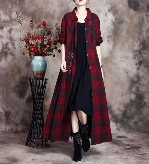 Mystery Girl Plaid Linen Shirt Dress | Nirvana - Image 6