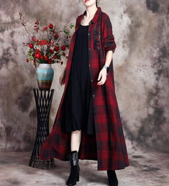 Mystery Girl Plaid Linen Shirt Dress | Nirvana - Image 10