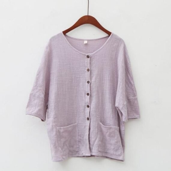 Short Sleeve Button Up Cardigan  | Zen - Image 2