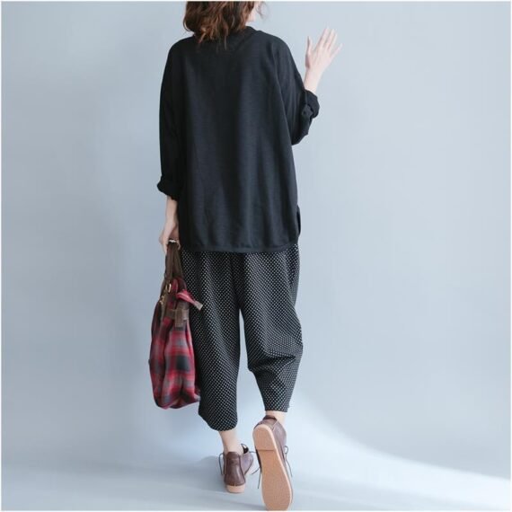 V-Neck Cotton Loose Cardigan - Image 4