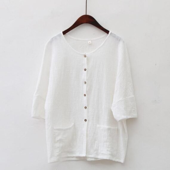 Short Sleeve Button Up Cardigan  | Zen - Image 3