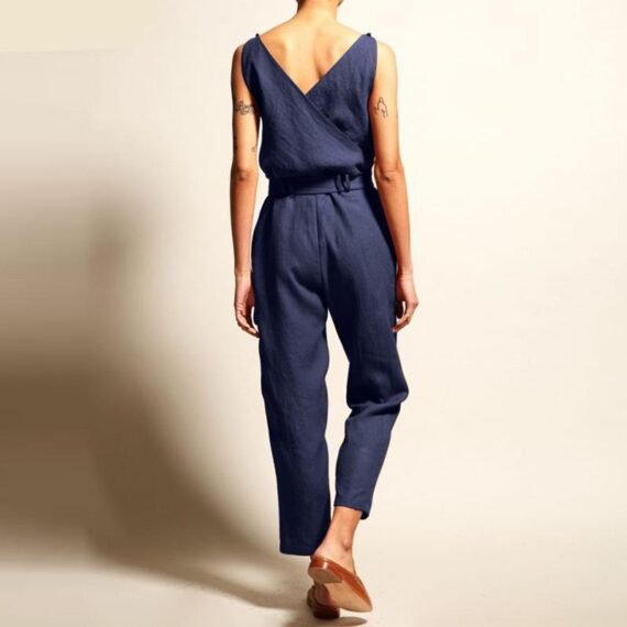 Casual Chic V Neck Sleeveless Overall - Image 6