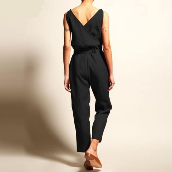 Casual Chic V Neck Sleeveless Overall - Image 5