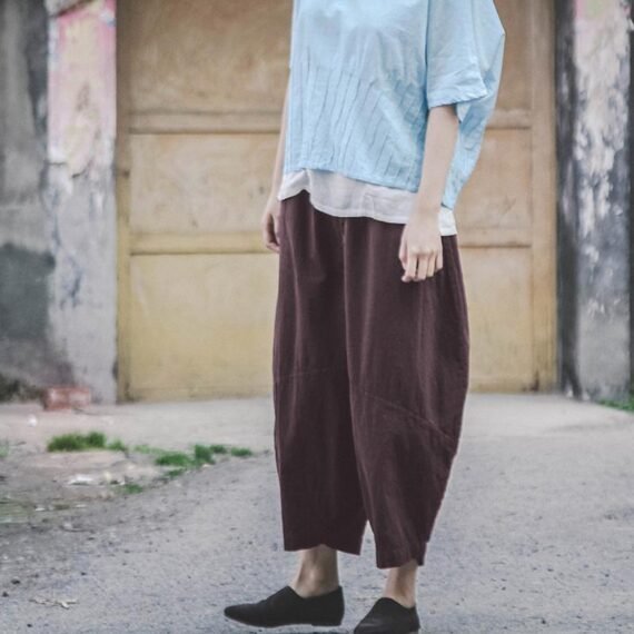 Casual Zen Linen Pants | Lotus - Image 9