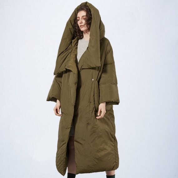 Mia Long Hooded Puffer Coat - Image 4