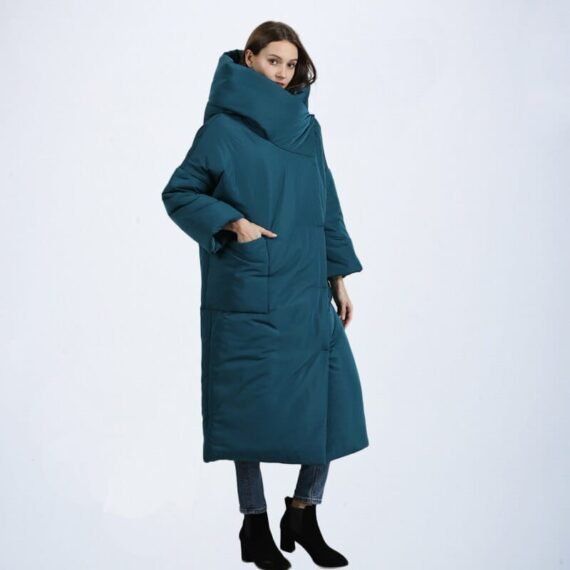 Mia Long Hooded Puffer Coat - Image 8