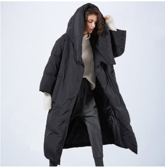 Mia Long Hooded Puffer Coat - Image 13