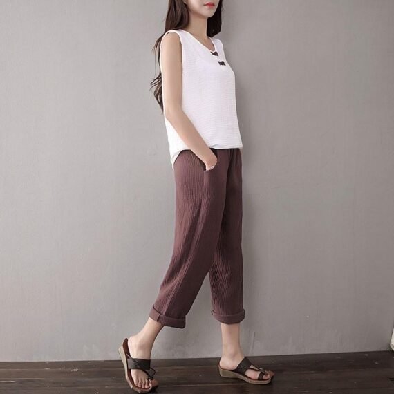 Cotton And Linen Pants | Zen - Image 2