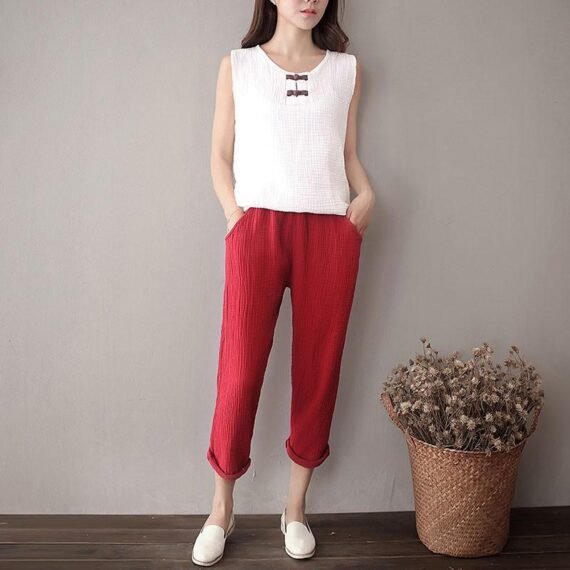 Cotton And Linen Pants | Zen - Image 3