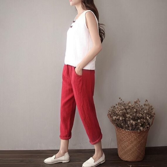 Cotton And Linen Pants | Zen - Image 4