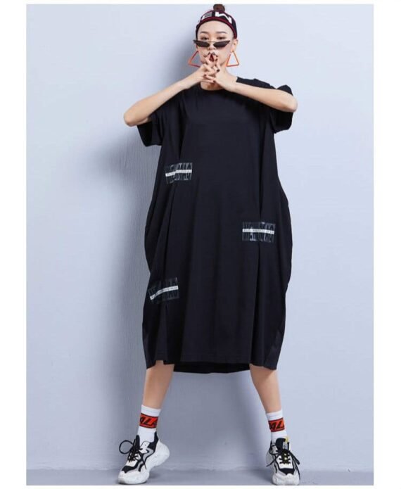 O-Neck Cotton Hippie Dress - Image 6