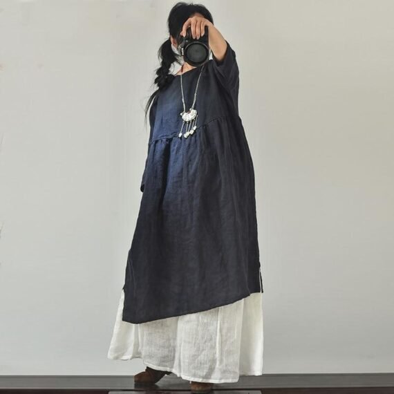 Oversized Pleated Zen Tunic - Image 2