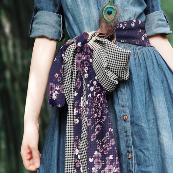 Floral Patchwork Denim Dress | Mandala - Image 7