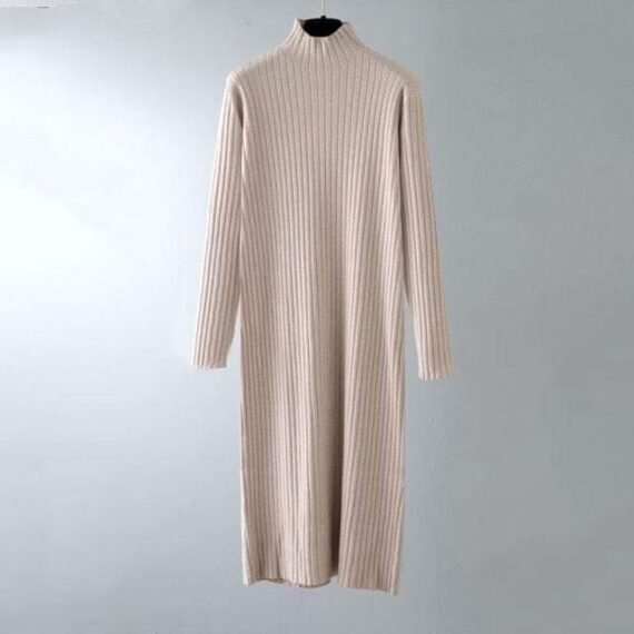 Jenna Solid Knitted Cotton Dress - Image 15