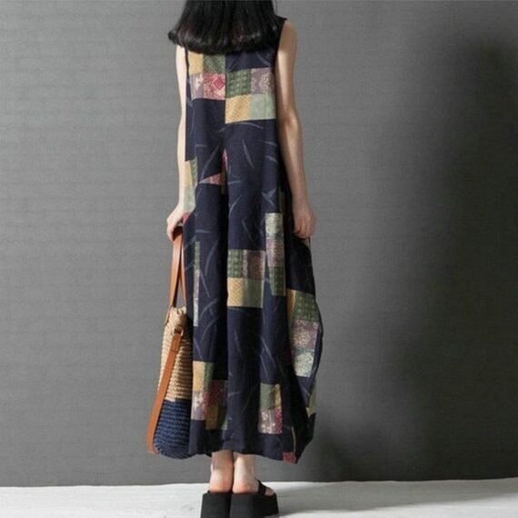 Patchwork Lily Hippie Dress - Image 2