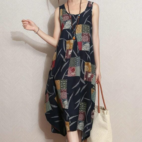 Patchwork Lily Hippie Dress