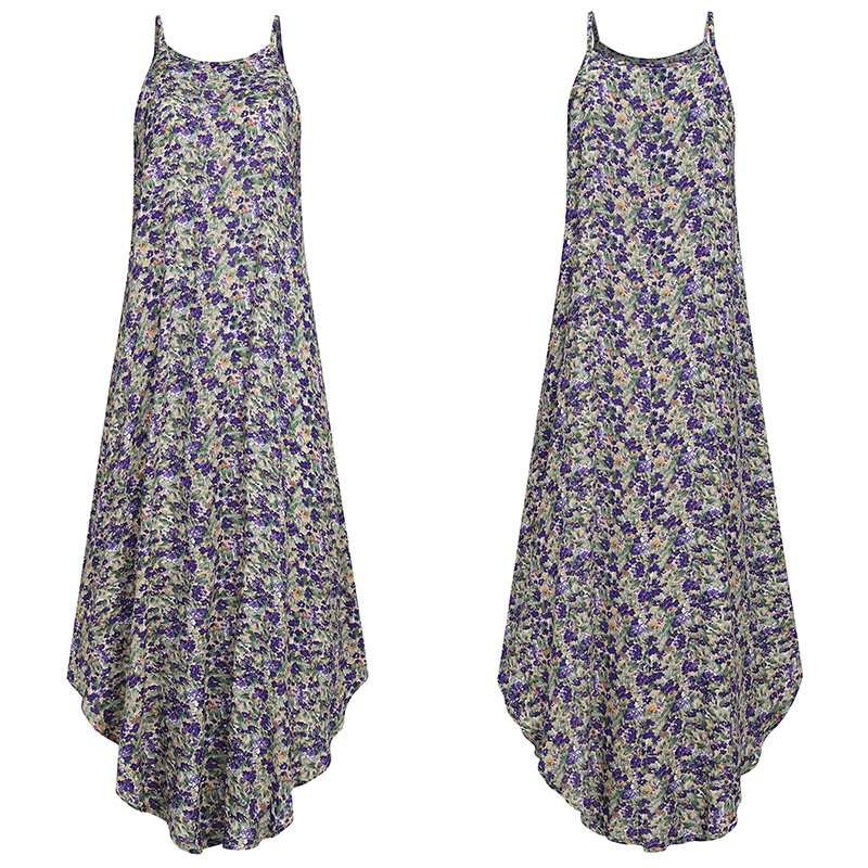 Boho Floral Print Plus Size Sundress - Image 9
