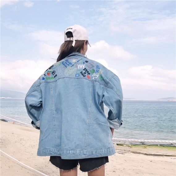 Embroidered Denim Jacket - Image 3