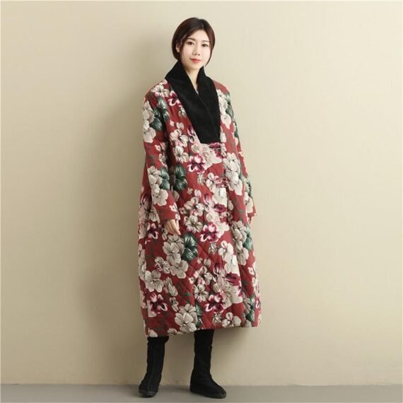 Floral Vintage Oversized Coat - Image 6