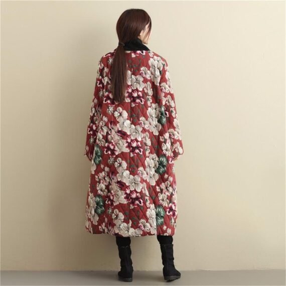 Floral Vintage Oversized Coat - Image 3