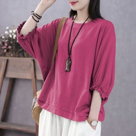 Hannah Lantern Sleeve Shirt - Image 4