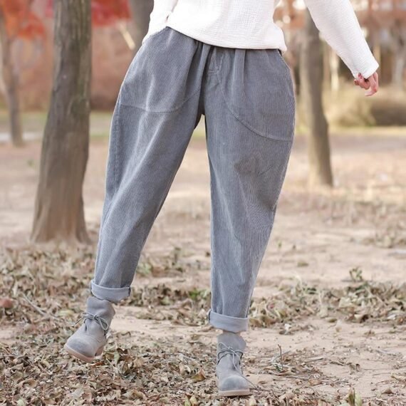 Rolled Up Vintage Corduroy Pants - Image 2
