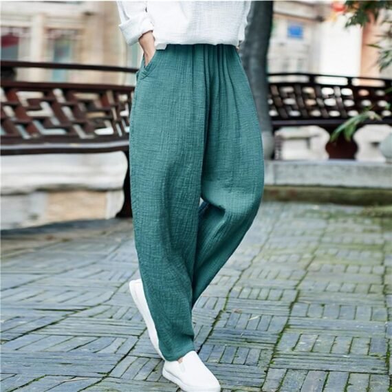 Vintage Pleated Linen Pants  | Zen