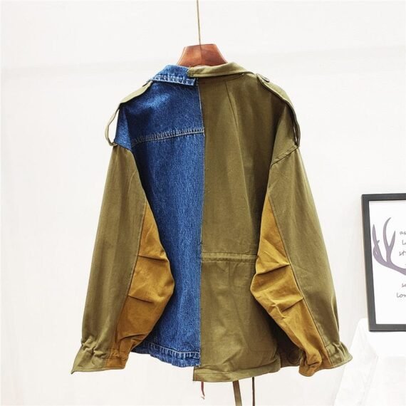 Half and Half Denim Army Jacket | Millennials - Image 2