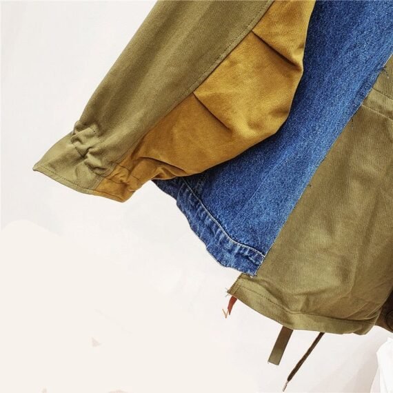 Half and Half Denim Army Jacket | Millennials - Image 5