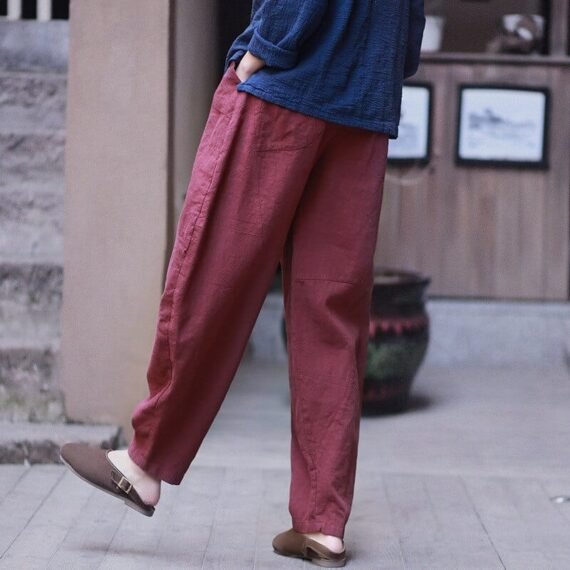 Boyfriend Cotton Linen Pants  | Zen - Image 9