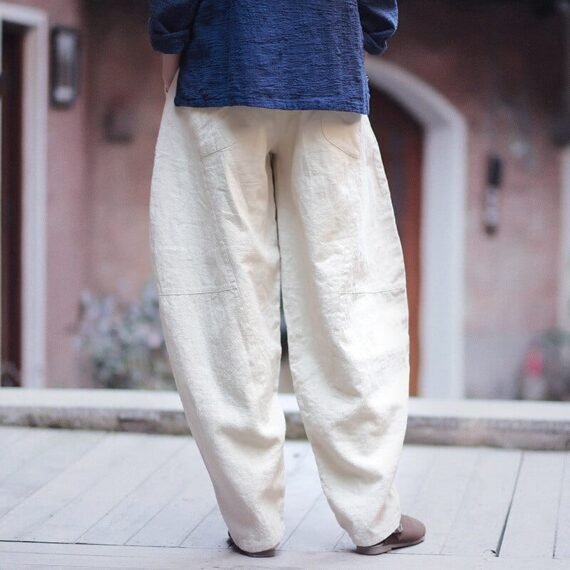 Boyfriend Cotton Linen Pants  | Zen - Image 3