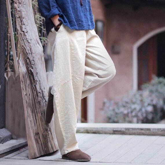 Boyfriend Cotton Linen Pants  | Zen - Image 4